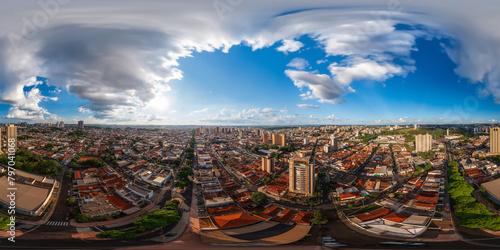 Aerial view of part of the city of Ribeirao Preto from 9 de Julho Avenue