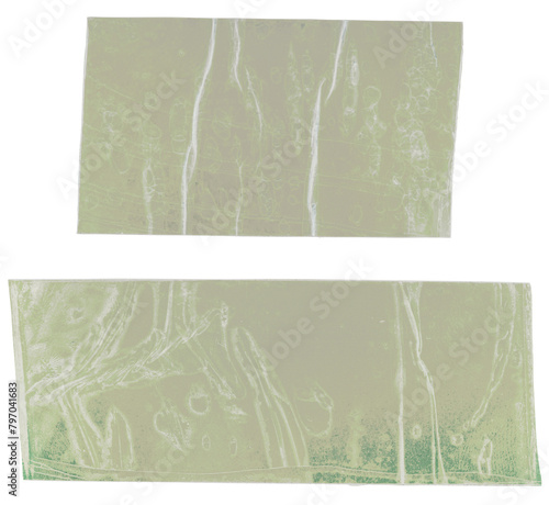 Transparent scotch tape texture, isolated fragments