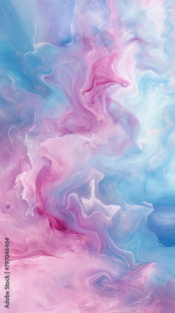 Ethereal Pink and Blue Marble Texture