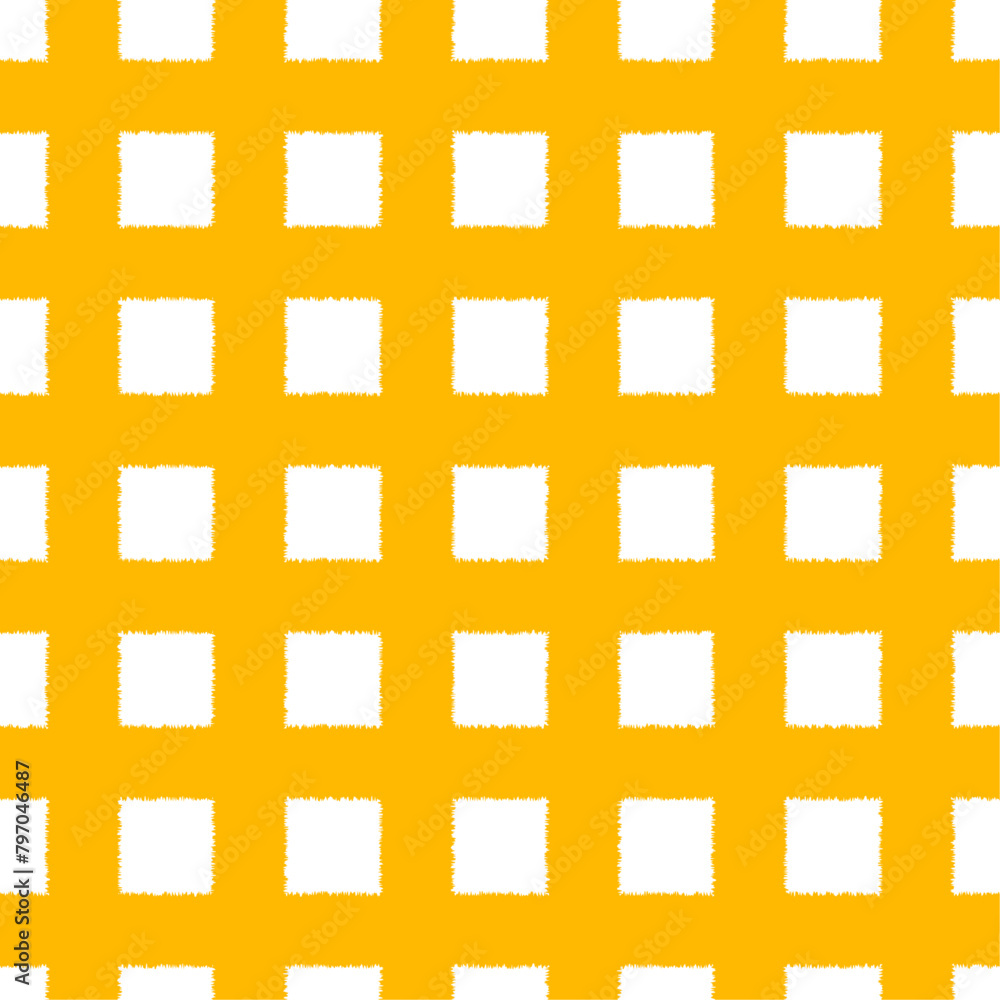Seamless pattern with vichy texture. Checkered background in yellow color. Seamless pattern with vichy texture. Checkered background in yellow color.