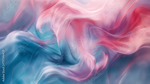 Fluid Motion of Pink and Blue Hues