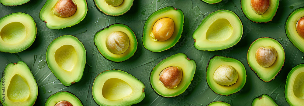 top view of avocado background top view of avocado background