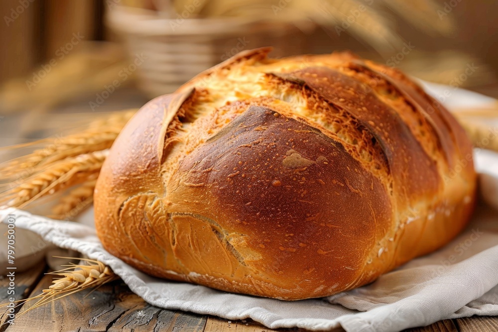 Traditional German rye bread, close-up, with a focus on the dense crumb and dark crust, on a wooden board. . Beautiful simple AI generated image in 4K, unique. Traditional German rye bread, close-up, with a focus on the dense crumb and dark crust, on a wooden board. . Beautiful simple AI generated image in 4K, unique.