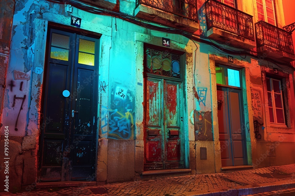 Häuserreihe am Douro- Altstadt von Ribeira-Porto/Portugal. Beautiful simple AI generated image in 4K, unique. Häuserreihe am Douro- Altstadt von Ribeira-Porto/Portugal. Beautiful simple AI generated image in 4K, unique.