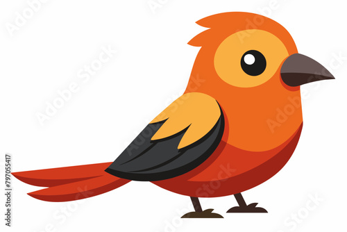 crossbill bird cartoon vector illustration