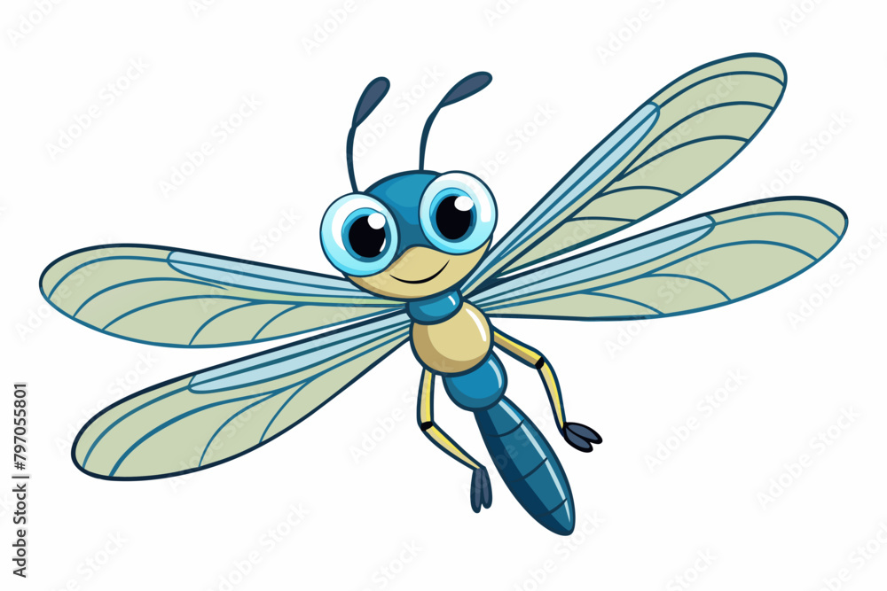 damselfly cartoon vector illustration damselfly cartoon vector illustration