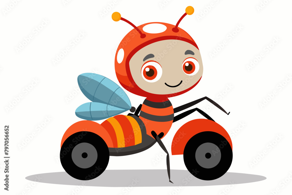 driver ant cartoon vector illustration