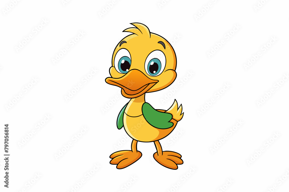 duck cartoon vector illustration
