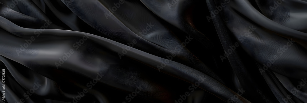 Long pattern on black fabric Long pattern on black fabric