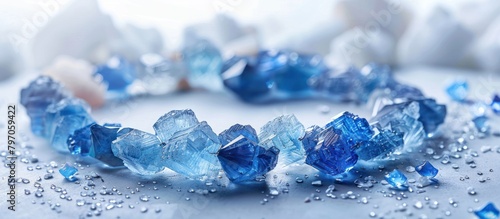 Blue Crystal Bracelet Close Up photo