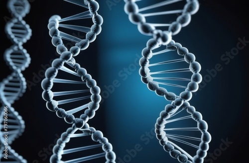 Blue DNA helix background