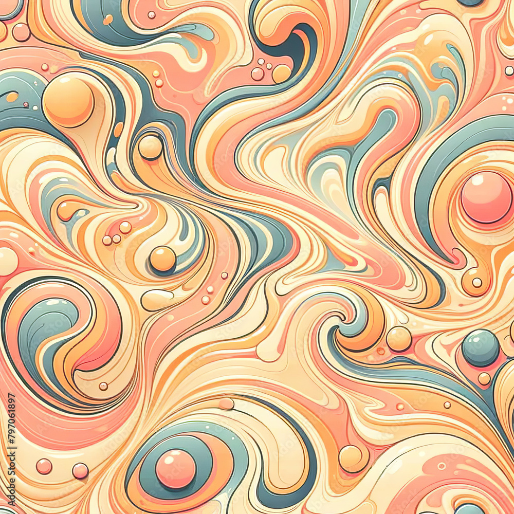 Colorful Swirls and Bubbles Abstract Background Colorful Swirls and Bubbles Abstract Background