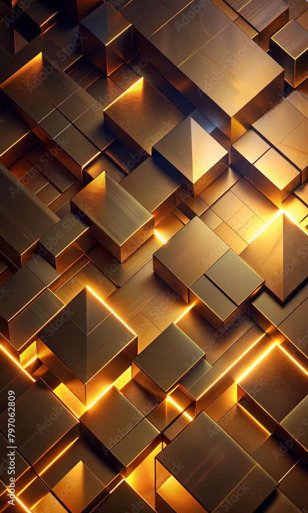 overlapping dark gold abstract blocks background overlapping dark gold abstract blocks background