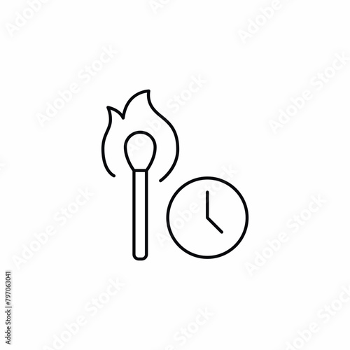 match burning time fire icon