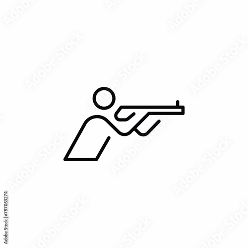 shooting sport athlete tournament icon