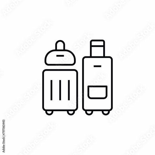 luggage baggage load vacancy trip airport icon