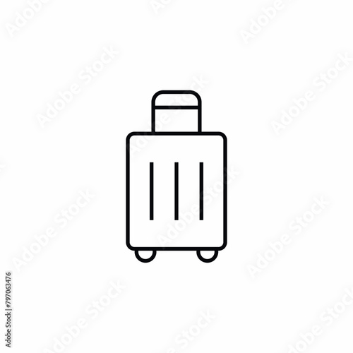 luggage baggage load vacancy trip airport icon