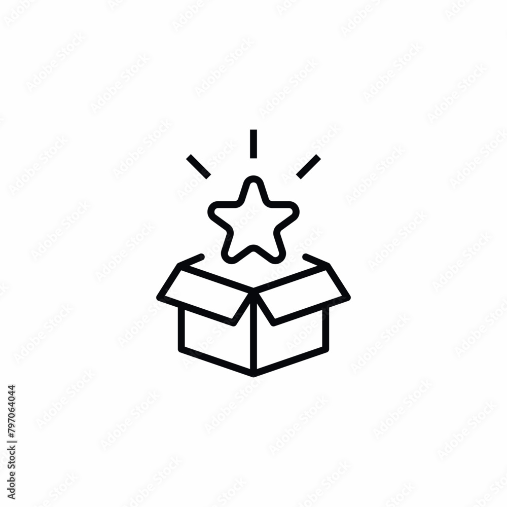 © Nijat - box package delivery star icon