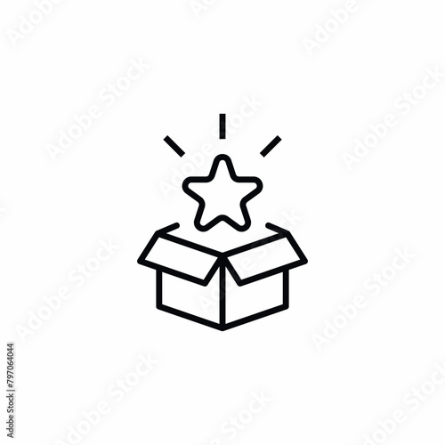 box package delivery star icon