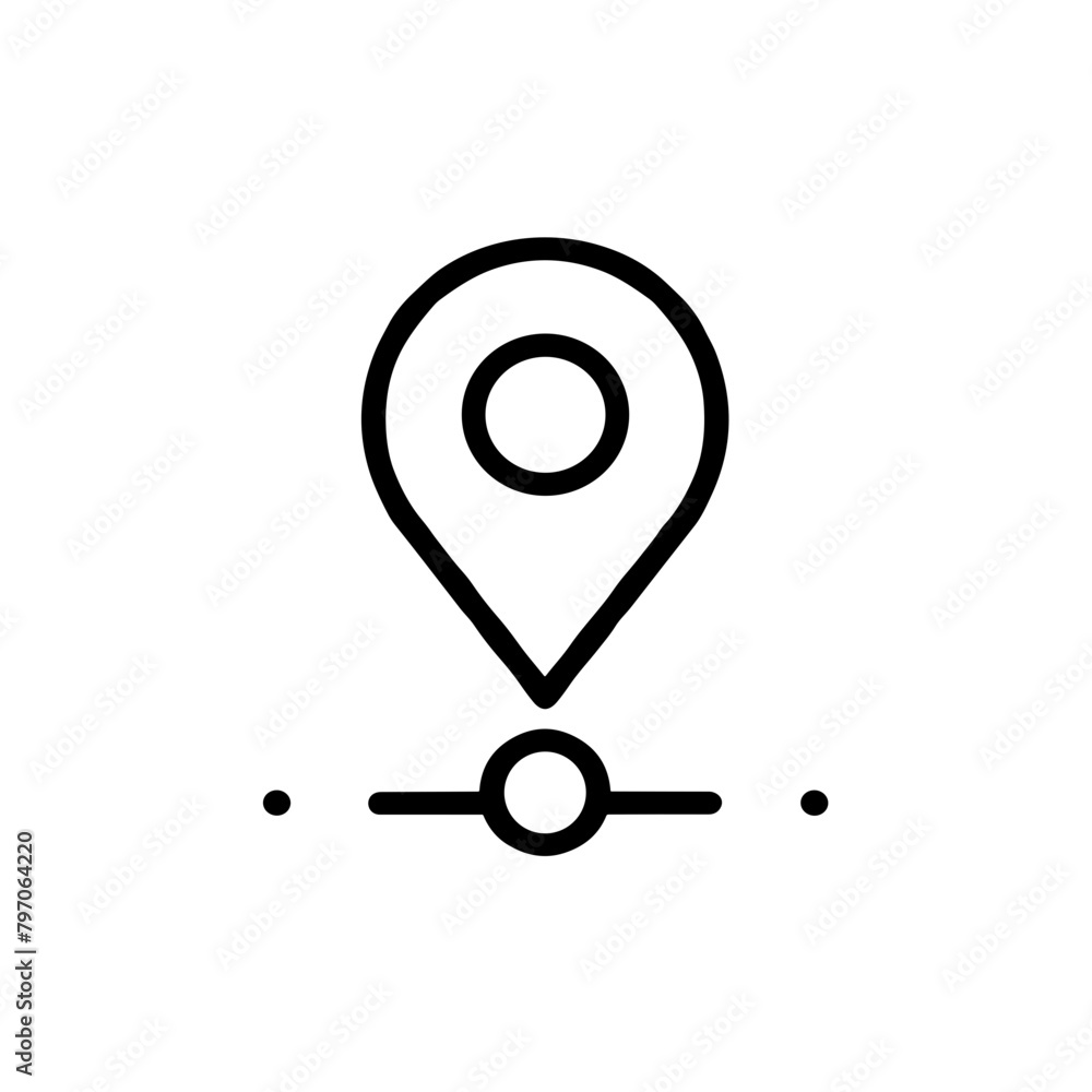 Minimalistic Location Pin Icon