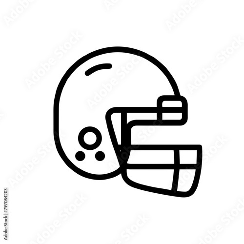 Simple Football Helmet Icon