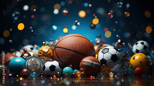 Celebration of Sports with Festive Holiday Decor