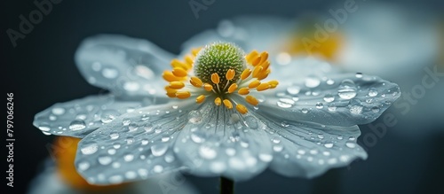 Close Up of Flower With Water Droplets