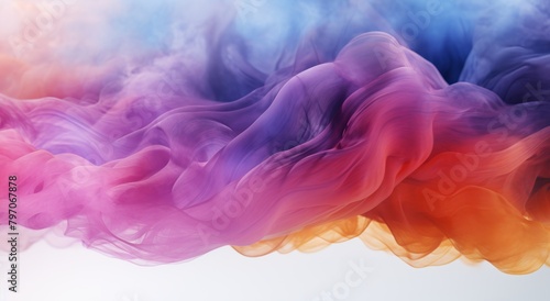 Vibrant Color Wave of Smoke