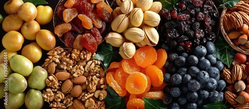 Assorted Fruits and Nuts Close Up