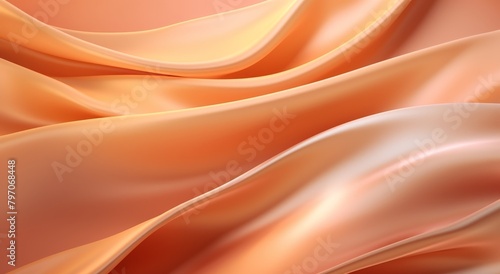 Abstract Orange and Pink Silk Fabric Waves