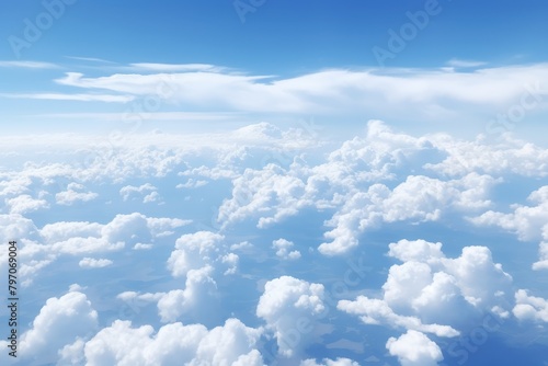 Expansive Cloudscape Over Blue Sky