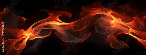 Abstract Fiery Waves Background