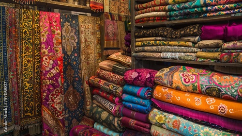 Discover the vibrant tapestry of handmade textiles at this bustling bazaar, where artisans showcase their mastery of weaving's ancient art.