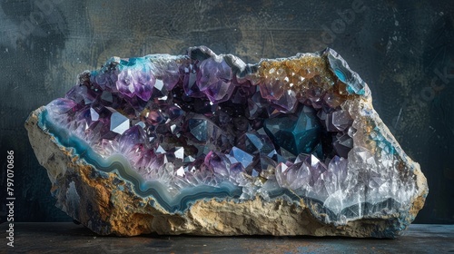 Stunning Geode with Vibrant Amethyst Crystals