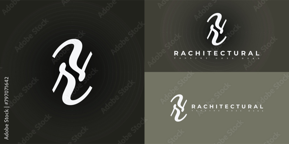 Abstract initial double Latin letter R logo in white color isolated on multiple deep green background colors. The logo is suitable for architectural firm company icon logo design inspiration templates Abstract initial double Latin letter R logo in white color isolated on multiple deep green background colors. The logo is suitable for architectural firm company icon logo design inspiration templates
