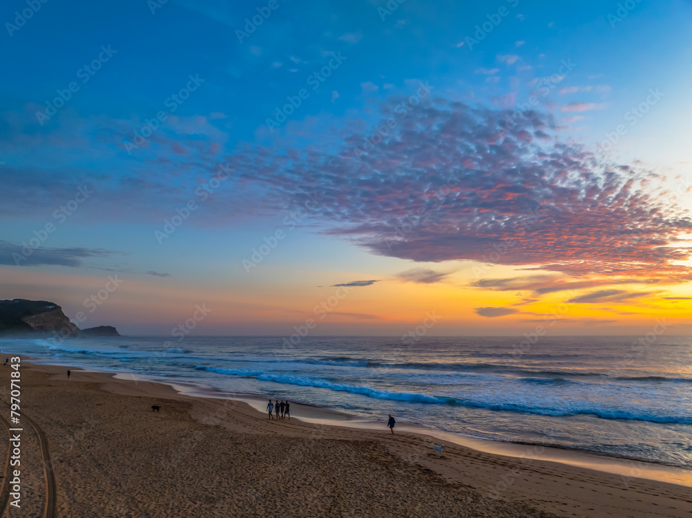 Hazy Summer Sunrise at the seaside with high cloud Hazy Summer Sunrise at the seaside with high cloud