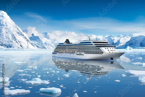 Arctic Glacier Ice Gradients Luxury Cruise Ship Ad Banner © Michael
