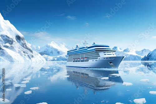 Arctic Glacier Ice Gradients Luxury Cruise Ship Ad Banner Extravaganza © Michael