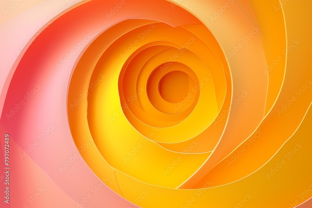 Abstract Orange Spiral Design Abstract Orange Spiral Design