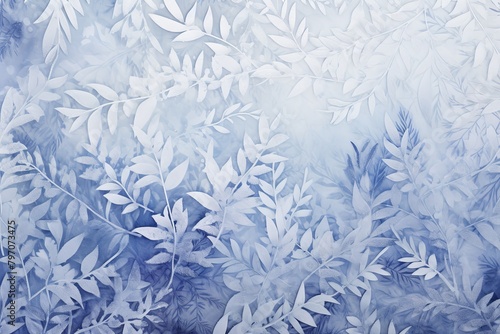 Crisp Winter Frost Gradients Decorative Poster Art - Gradient Ice Crystal Design