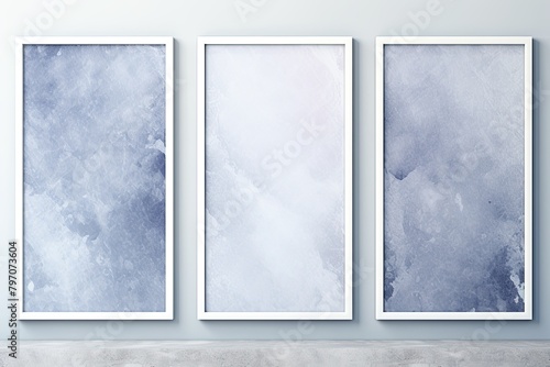 Crisp Winter Frost Gradients  Elegant Ice Mix Minimal Poster Design