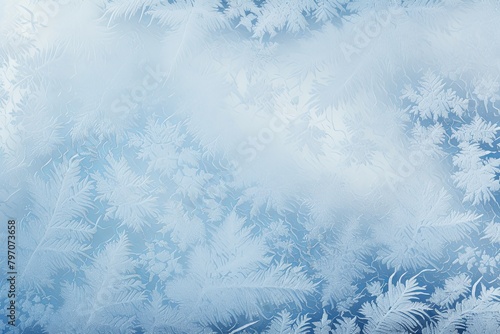 Crisp Winter Frost Gradients: Frosty Window Pattern Display