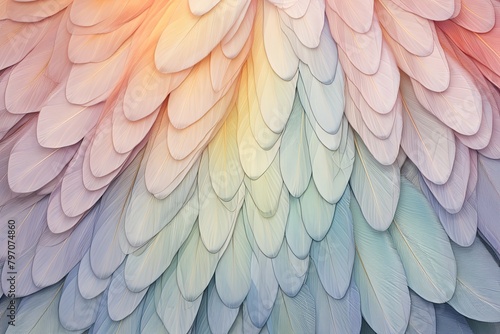 Ethereal Fairy Wing Gradients Art Print - Gossamer Wing Pattern Delight photo