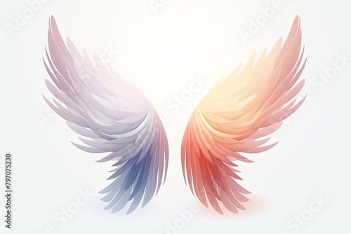Ethereal Fairy Wing Gradients: Abstract Wing Gradient Hipster Design