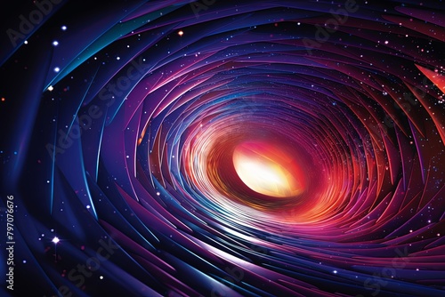 Galactic Black Hole Gradients: Space Camp Brochure featuring Cosmic Colors