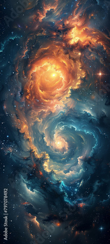 Galactic Whirl Mesmerizing Swirling Galaxy Wallpaper