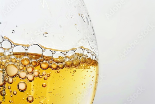 Half pinnapple oil bubble beverage alcohol liquor. photo