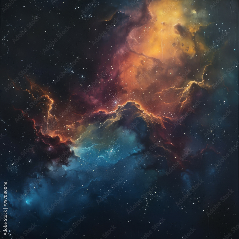 Fototapeta premium Nebulous Realms Exploring the Mysteries of the Universe