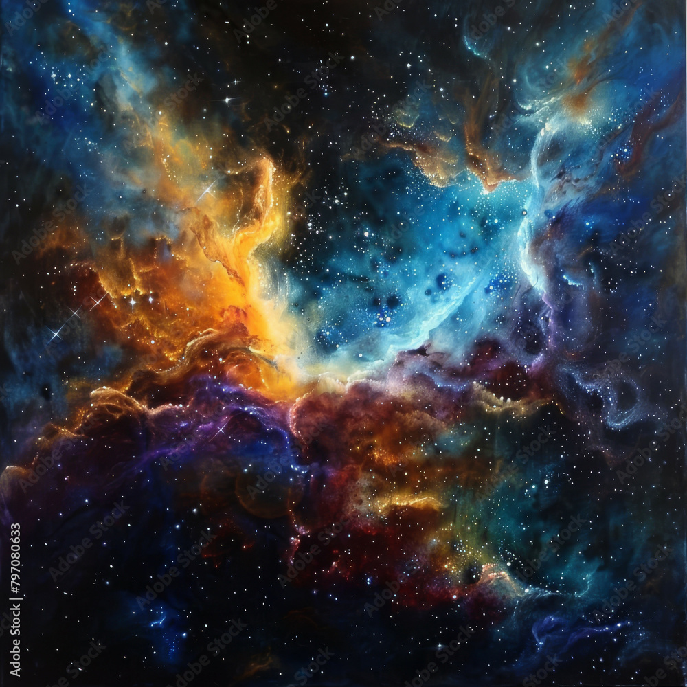 Fototapeta premium Nebulous Realms Exploring the Mysteries of the Universe