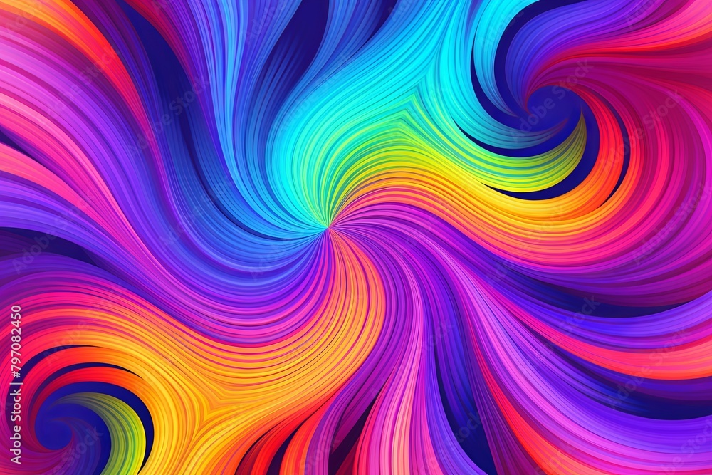 Psychedelic Acid Trip Gradients: Colorful Hallucinogenic Wallpaper Design Burst